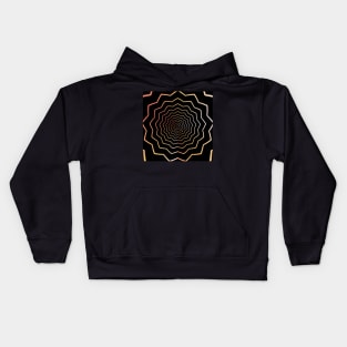 Tunnel of Geometric Retro Bright Colors Kids Hoodie